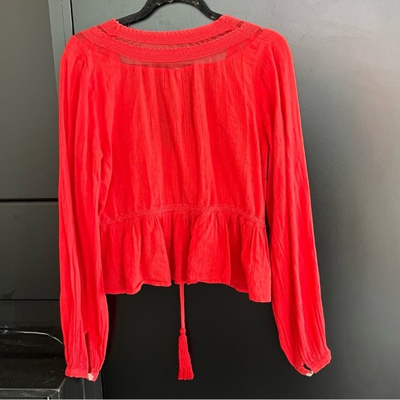 Free People Red Boho Blouse - Picture 7 of 7